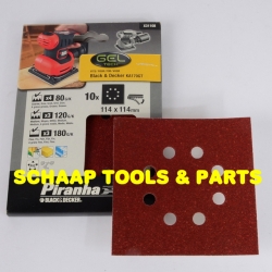 Schuurblad 114x114mm assortiment o.a. voor KA170GT per 10 verpakt | X31108